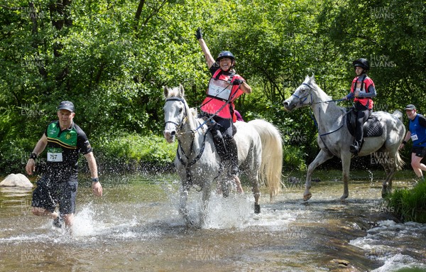 130626 - Man v Horse, Llanwrytd Wells - Competitors make their way around the course during the annual Man v Horse Race held at Llanwrytd Well, Powys, Wales
