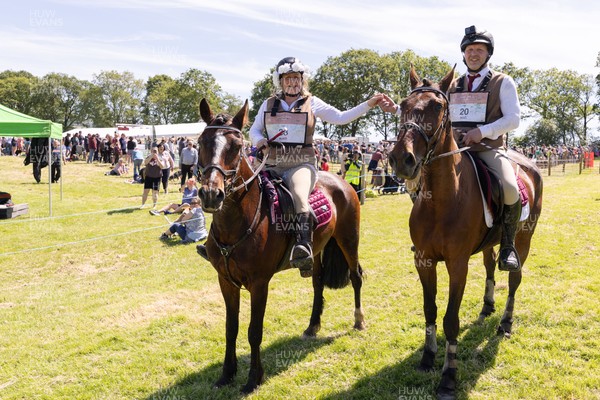 130626 - Man v Horse, Llanwrytd Wells - Newly married Nigel and Saffron Griffin, who married before the start of the race at the end of annual Man v Horse Race held at Llanwrytd Well, Powys, Wales