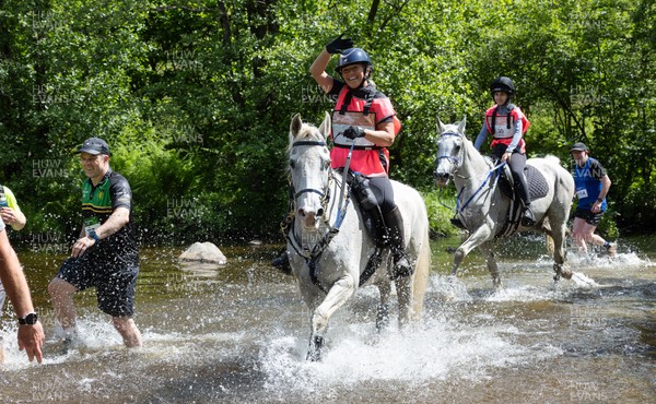 130626 - Man v Horse, Llanwrytd Wells - Competitors make their way around the course during the annual Man v Horse Race held at Llanwrytd Well, Powys, Wales