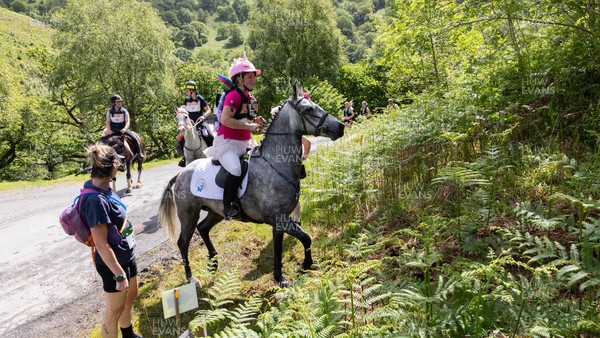 130626 - Man v Horse, Llanwrytd Wells - Competitors make their way around the course during the annual Man v Horse Race held at Llanwrytd Well, Powys, Wales