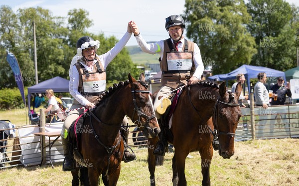 130626 - Man v Horse, Llanwrytd Wells - Newly married Nigel and Saffron Griffin, who married before the start of the race at the end of annual Man v Horse Race held at Llanwrytd Well, Powys, Wales