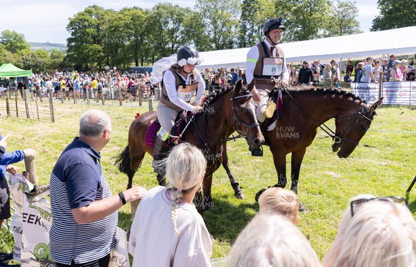 130626 - Man v Horse, Llanwrytd Wells - Newly married Nigel and Saffron Griffin, who married before the start of the race at the end of annual Man v Horse Race held at Llanwrytd Well, Powys, Wales