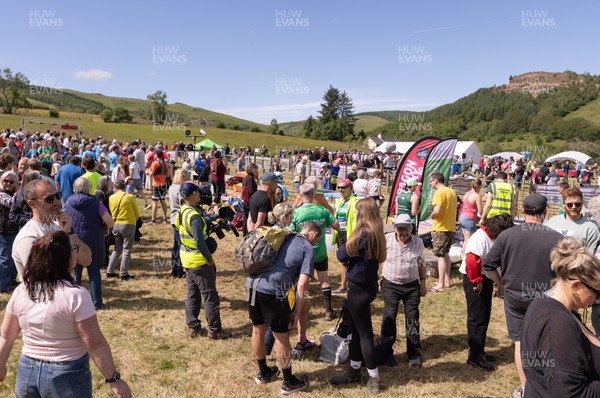 130626 - Man v Horse, Llanwrytd Wells - A general view  of finish of the annual Man v Horse Race held at Llanwrytd Well, Powys, Wales