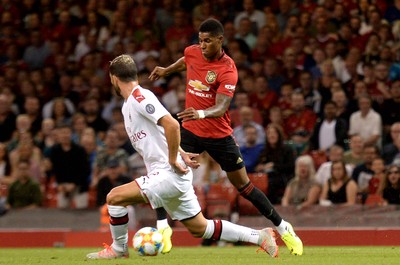 030819 - Manchester United v AC Milan - International Champions Cup - Marcus Rashford of Manchester United scores goal