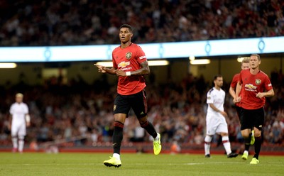 030819 - Manchester United v AC Milan - International Champions Cup - Marcus Rashford of Manchester United celebrates scoring goal