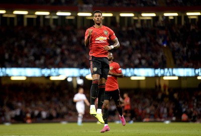 030819 - Manchester United v AC Milan - International Champions Cup - Marcus Rashford of Manchester United celebrates scoring goal