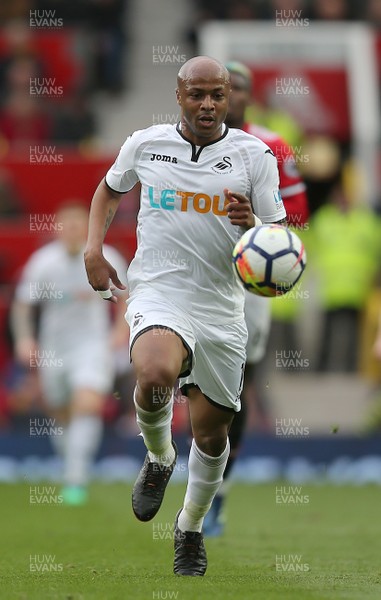 310318 - Manchester United v Swansea City - Premier League -  Andre Ayew of Swansea