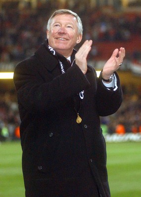 260206 - Manchester United v Wigan Athletic - Carling Cup Final - Man Utd's Sir Alex Ferguson celebrates