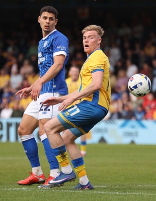 020526 - Mansfield Town v Cardiff City - Sky Bet League 1 - Yousef Saleh of Cardiff and Will Evans of Mansfield