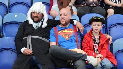 020526 - Mansfield Town v Cardiff City - Sky Bet League 1 - Cardiff fans in Fancy Dress for the last match of the season