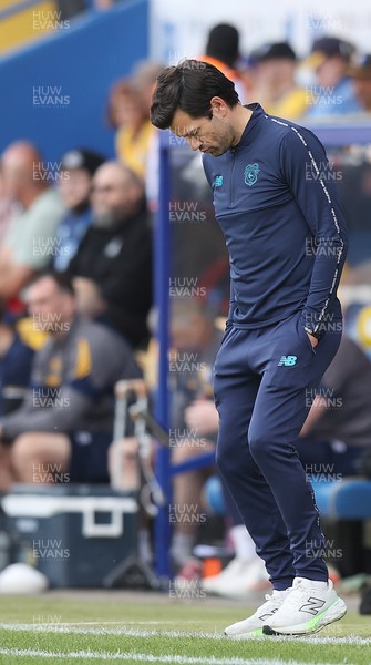 020526 - Mansfield Town v Cardiff City - Sky Bet League 1 - Manager Brian Barry-Murphy of Cardiff not looking happy in the technical area at 3-0 down