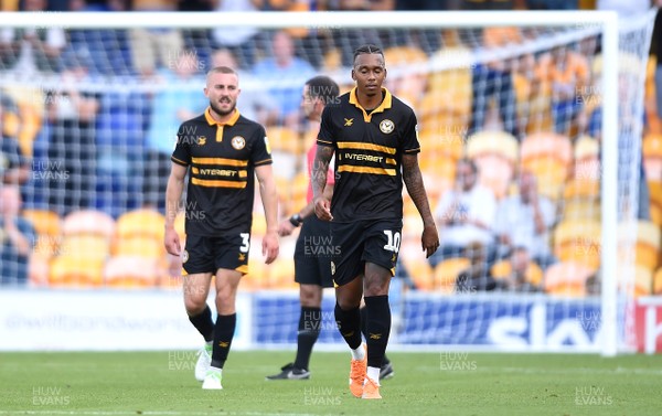 040818 - Mansfield Town v Newport County - League 2 - Keanu Marsh-Brown of Newport County looks dejected after a Mansfield goal