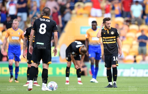 040818 - Mansfield Town v Newport County - League 2 - Calum Butcher of Mansfield Town looks dejected after a Mansfield goal