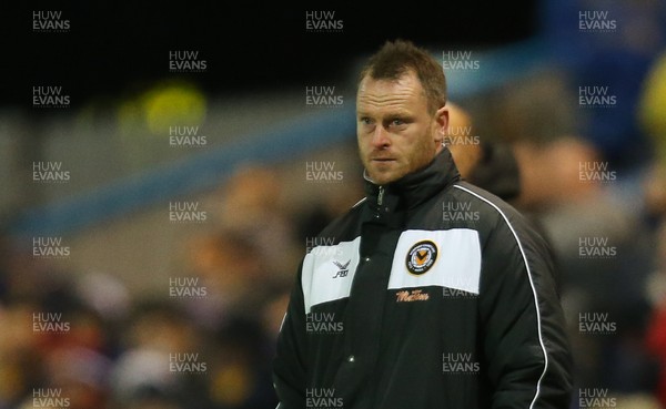 130218 - Mansfield Town v Newport County, Sky Bet League 2 - Newport County manager Michael Flynn looks on during the first half
