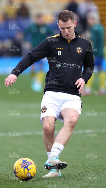 181123 - Mansfield Town v Newport County - Sky Bet League 2 - Bryn Morris of Newport County warm up