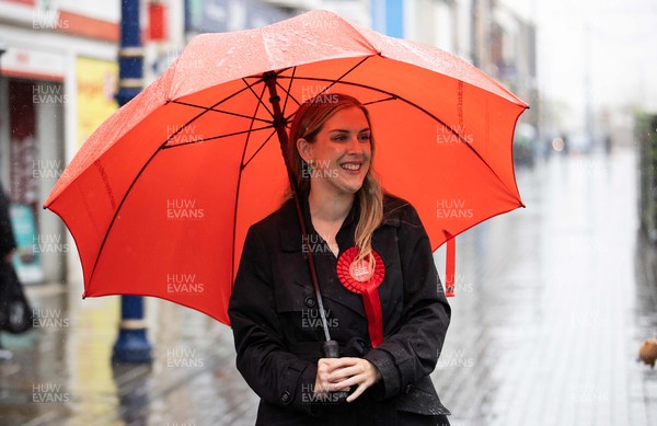 080521 - Welsh Senedd Election - Picture shows Sarah Murphy, the new MS for Bridgend in Porthcawl today after Labour secured victory in the Senedd elections yesterday