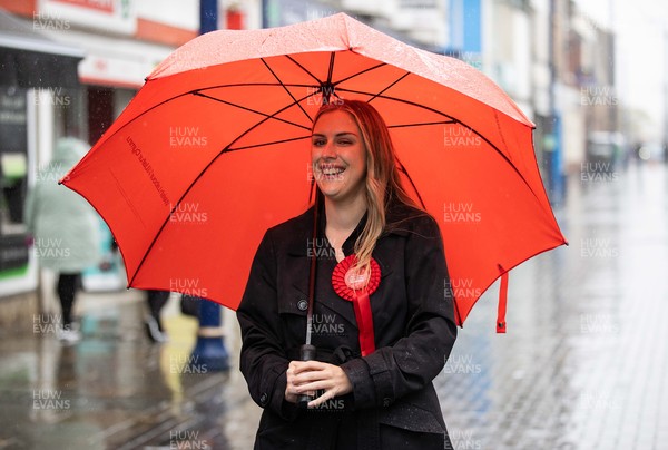080521 - Welsh Senedd Election - Picture shows Sarah Murphy, the new MS for Bridgend in Porthcawl today after Labour secured victory in the Senedd elections yesterday
