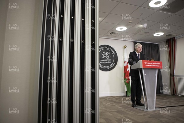 290121 - Picture shows Wales’ First Minister Mark Drakeford during his press conference in Cardiff, where he has extended the level 4 lockdown for a further 3 weeks