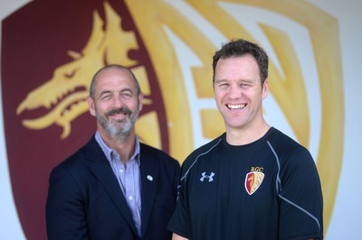 160816 - WRU -New RGC head coach Mark Jones at Eirias, Colwyn Bay with Joe Lydon