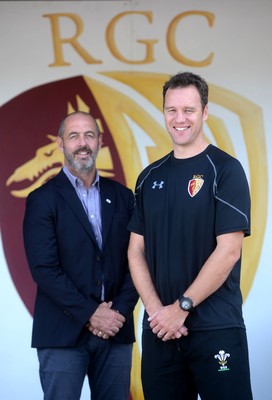 160816 - WRU -New RGC head coach Mark Jones at Eirias, Colwyn Bay with Joe Lydon