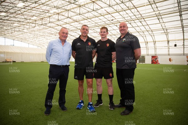 180719 - Matt Silva who has been appointed head coach at RGC Left to right, Hywel Roberts (WRU Director), Matt Silva (RGC head coach), Josh Leach (RGC Academy Manager) and Marc Roberts (North Wales Regional Community Manager)