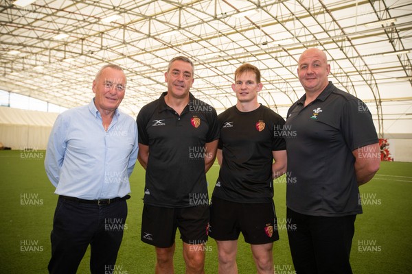 180719 - Matt Silva who has been appointed head coach at RGC Left to right, Hywel Roberts (WRU Director), Matt Silva (RGC head coach), Josh Leach (RGC Academy Manager) and Marc Roberts (North Wales Regional Community Manager)