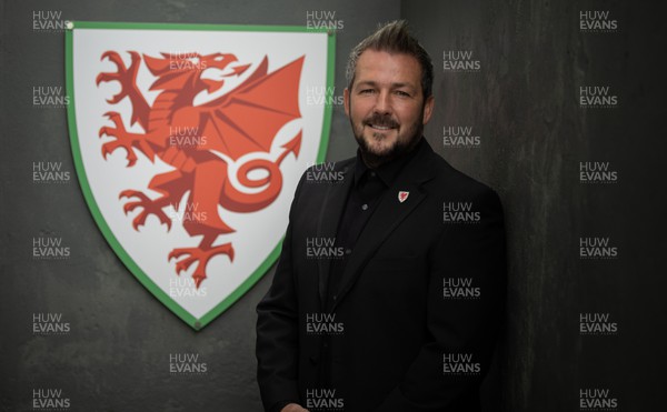 150922 - New Wales U21 football head coach Matty Jones at the FAW headquarters in Cardiff