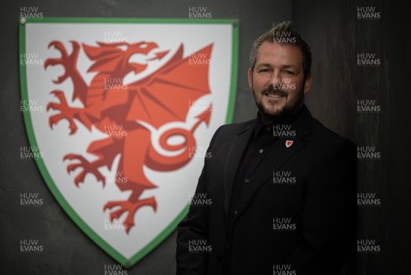 150922 - New Wales U21 football head coach Matty Jones at the FAW headquarters in Cardiff
