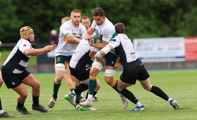 030525 - Merthyr RFC v Neath RFC, WRU Admiral Premiership -  Lennon Greggains of Merthyr charges forward