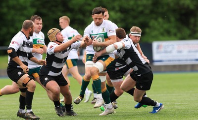 030525 - Merthyr RFC v Neath RFC, WRU Admiral Premiership -  Lennon Greggains of Merthyr charges forward