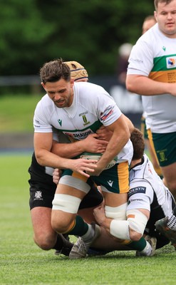 030525 - Merthyr RFC v Neath RFC, WRU Admiral Premiership -  Lennon Greggains of Merthyr charges forward
