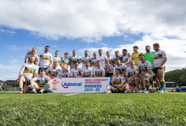 030525 - Merthyr RFC v Neath RFC, WRU Admiral Premiership - Merthyr RFC celebrate after being presented with the Admiral Mens Community Premiership trophy
