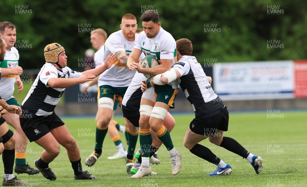 030525 - Merthyr RFC v Neath RFC, WRU Admiral Premiership -  Lennon Greggains of Merthyr charges forward