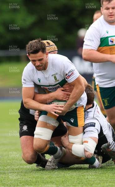 030525 - Merthyr RFC v Neath RFC, WRU Admiral Premiership -  Lennon Greggains of Merthyr charges forward