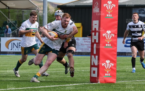 030525 - Merthyr RFC v Neath RFC, WRU Admiral Premiership - Sam Cross of Merthyr scores they try that takes the points through the 100 mark