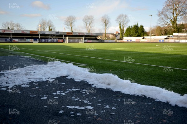 251117 - Merthyr Town v Dorchester Town - Evo-Stik Southern Premier League  - Penydarren Park after a heavy mornings frost