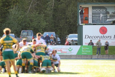 101026 - Merthyr v Beddau - Admiral WRU Premiership - Head Coach of Merthyr Ian Evans watches the game 