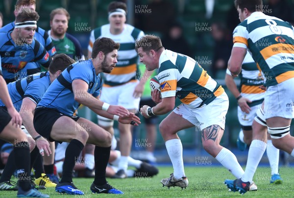 041117 - Merthyr v Cardiff - Principality Premiership - Matthew Dwyer of Merthyr