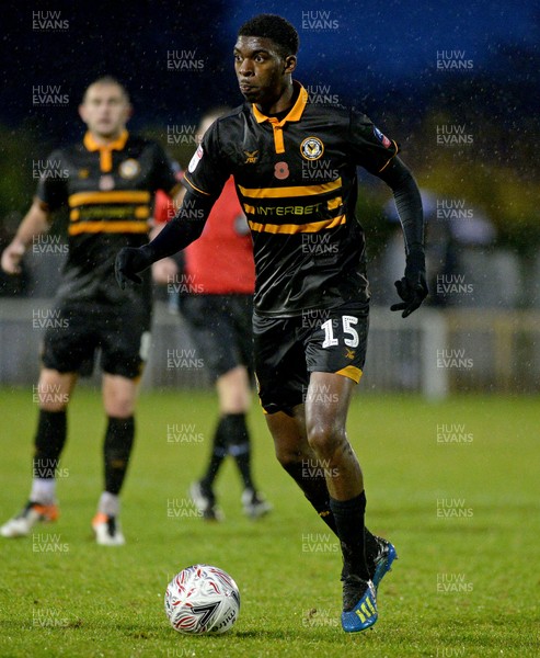 101118  - Metropolitan Police v Newport County - FA Cup First Round -  Tyreeq Bakinson of Newport County