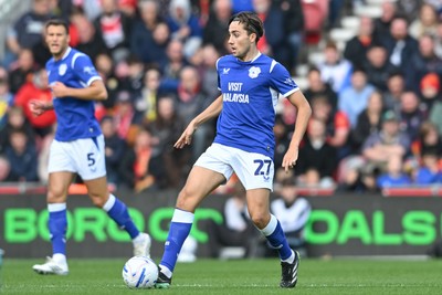 171026 - Middlesbrough v Cardiff City - Sky Bet Championship - Joel Colwill of Cardiff City