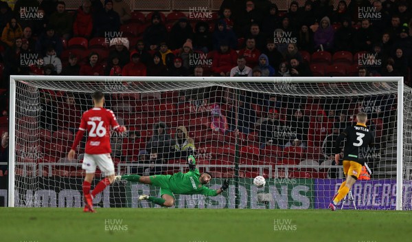 260119 - Middlesbrough v Newport County - FA Cup Fourth Round - Nick Townsend of Newport County makes a second half save