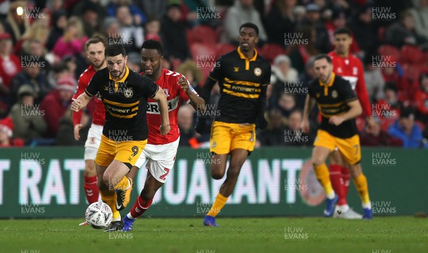 260119 - Middlesbrough v Newport County - FA Cup Fourth Round - John Obi Mikel of Middlesbrough and Padraig Amond of Newport County