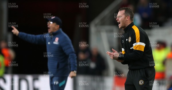 260119 - Middlesbrough v Newport County - FA Cup Fourth Round - Middlesbrough manager Tony Pulis and Newport County manager Michael Flynn