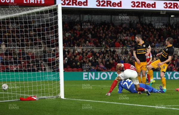 260119 - Middlesbrough v Newport County - FA Cup Fourth Round - Matthew Dolan of Newport County scores an injury time equalising goal