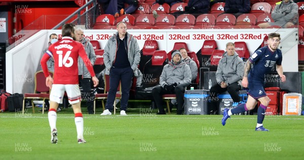 021220 - Middlesbrough v Swansea City - Sky Bet Championship - Swansea manager Steve Cooper watches