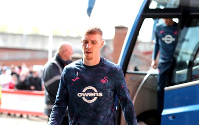 060424 - Middlesbrough v Swansea City - Sky Bet Championship - The Swansea City team arrive