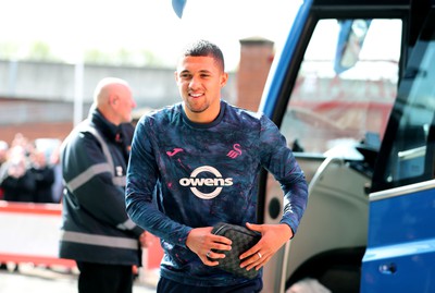 060424 - Middlesbrough v Swansea City - Sky Bet Championship - The Swansea City team arrive