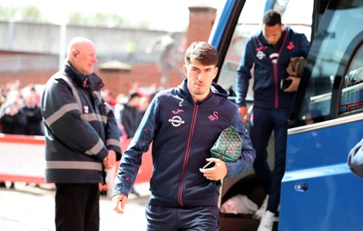 060424 - Middlesbrough v Swansea City - Sky Bet Championship - The Swansea City team arrive