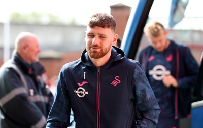 060424 - Middlesbrough v Swansea City - Sky Bet Championship - The Swansea City team arrive