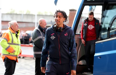 060424 - Middlesbrough v Swansea City - Sky Bet Championship - The Swansea City team arrive